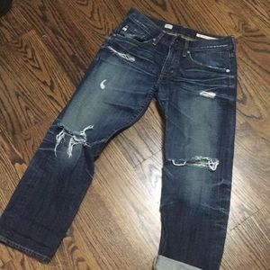 AG EX boyfriend crop jeans, size 27